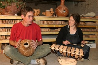 udu drum installation sonore